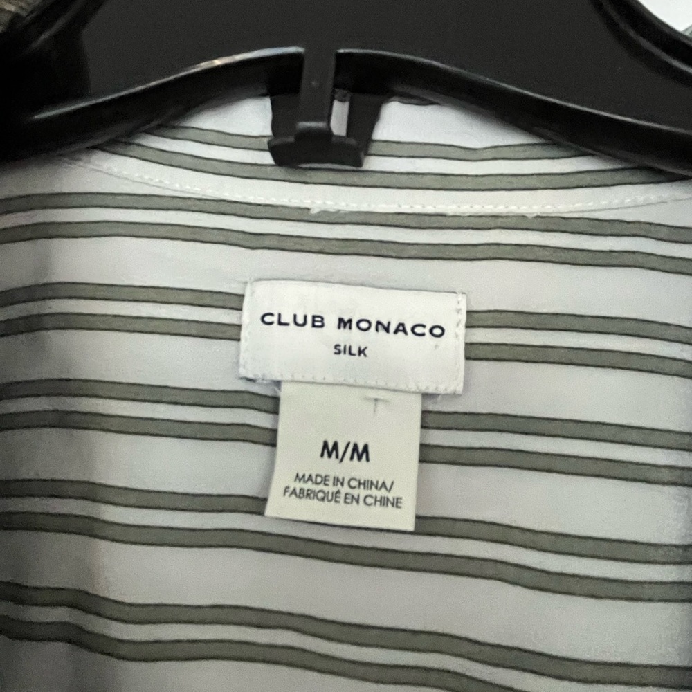 Club Monaco striped silk blouse